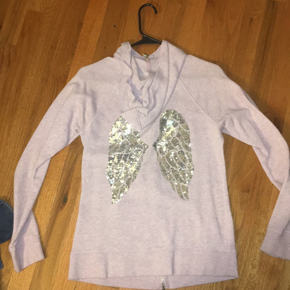 VS/PINK angel wing purple zip up